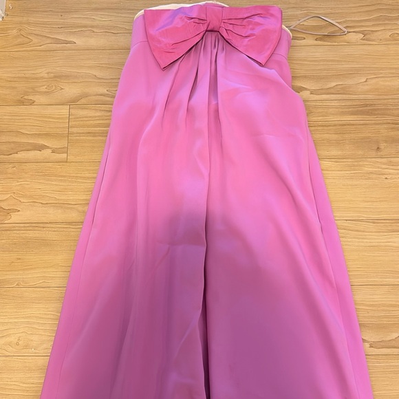 NWT Oscar de la Renta bow-embellished long strapless dress - Picture 2 of 12